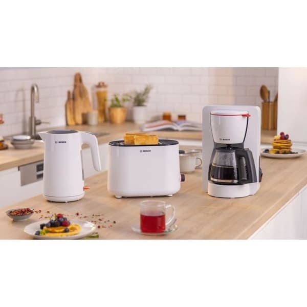 Brödrost - BOSCH - TAT2M121 MyMoment - Vit - 2 skivor - automatisk brödcentrering - upptining och uppvärmning