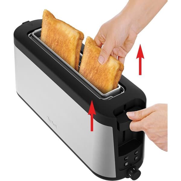 Tefal Element TL430811 brödrost - 1 plats - 7 bryningsnivåer - avfrostning - rostfritt stål