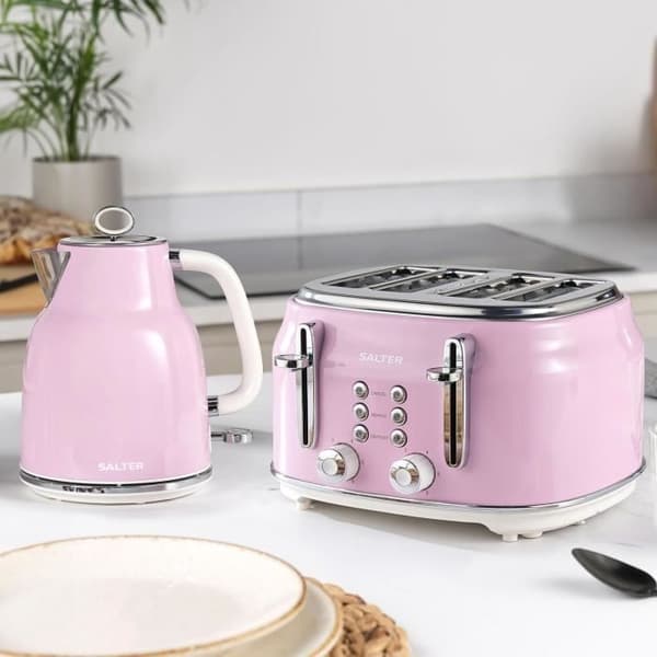 Brödrost - Salter - EK5739PNKVDE - 4 Skivor - 1630W - Rosa