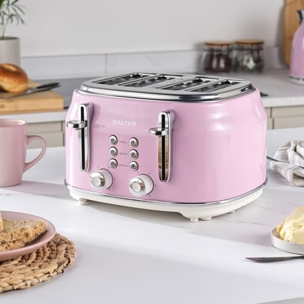 Brödrost - Salter - EK5739PNKVDE - 4 Skivor - 1630W - Rosa