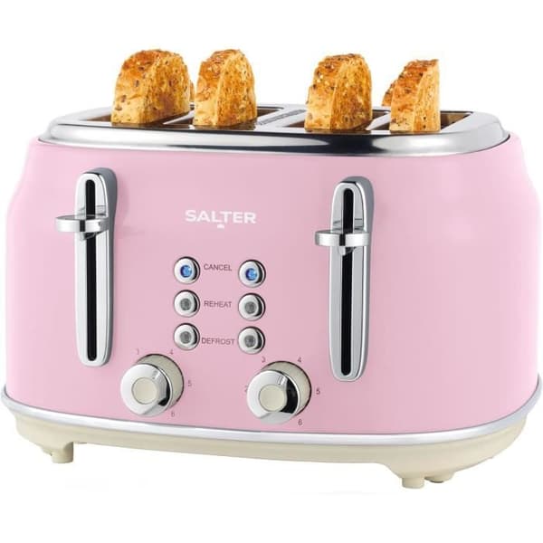 Brödrost - Salter - EK5739PNKVDE - 4 Skivor - 1630W - Rosa