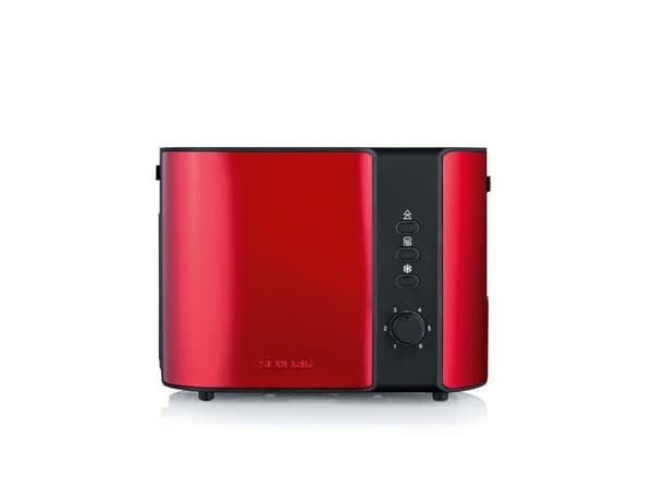 Severin AT 2217 brødrister 2 skiver 800 W Metallisk, Rød