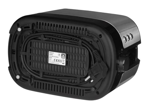 Philips Viva Collection HD2637/90 brødrister 2 skiver Sort, Rustfrit stål