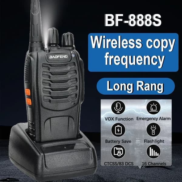 BaoFeng 888 S UHF Tvåvägsradio / Walkie Talkie Inbyggd LED-ficklampa