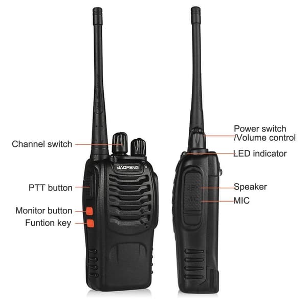 BaoFeng 888 S UHF Tvåvägsradio / Walkie Talkie Inbyggd LED-ficklampa