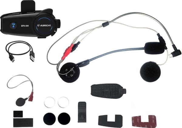 Albrecht BPA-600 15550 Bluetooth Motorcykel Headset Musik + navigation + telefon