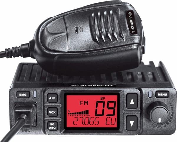 Albrecht AE6290 12629 12/24V CB-Radio Vox håndfri repeaterfunktion for ekstra rækkevidde