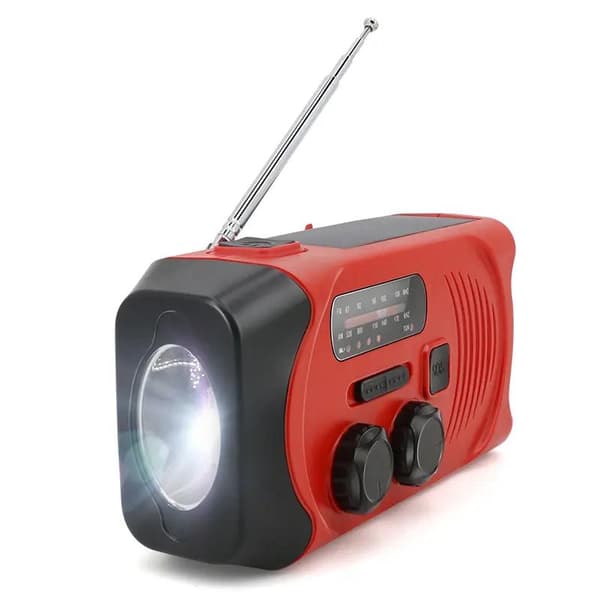 SiGN VevRadio Solar med ficklampa 2000mAh, Powerbank