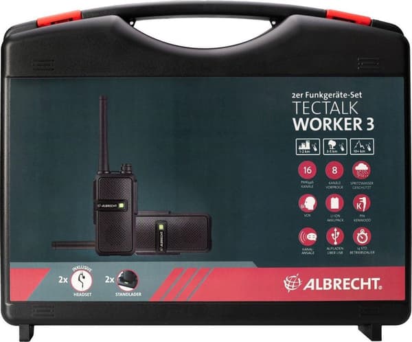 Albrecht Tectalk Worker 3 2er 29825 PMR walkie-talkie Sæt med 2 stk.