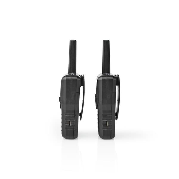 Nedis Walkie-Talkie Set | 2 håndsett | Opp til 10 km | Frekvens kanal: 8 | PTT / VOX | Opp til 6 timer | Ladestasjon inkludert | Hodetelefonutgang | S
