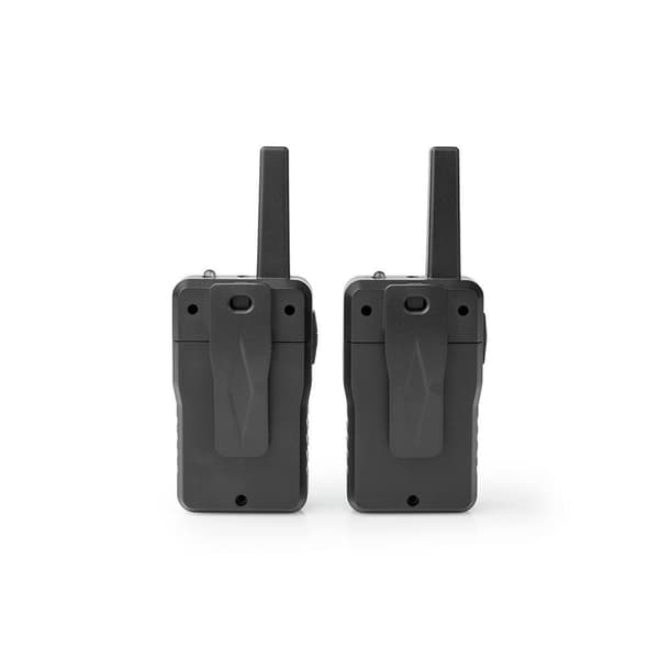 Nedis Walkie-Talkie Set | 2 håndsett | Opp til 10 km | Frekvens kanal: 8 | PTT / VOX | Opp til 6 timer | Ladestasjon inkludert | Hodetelefonutgang | S