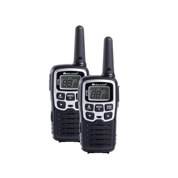 Midland XT50 bärbar radio - PMR 446 MHz - 24 kanaler - Paket med 2