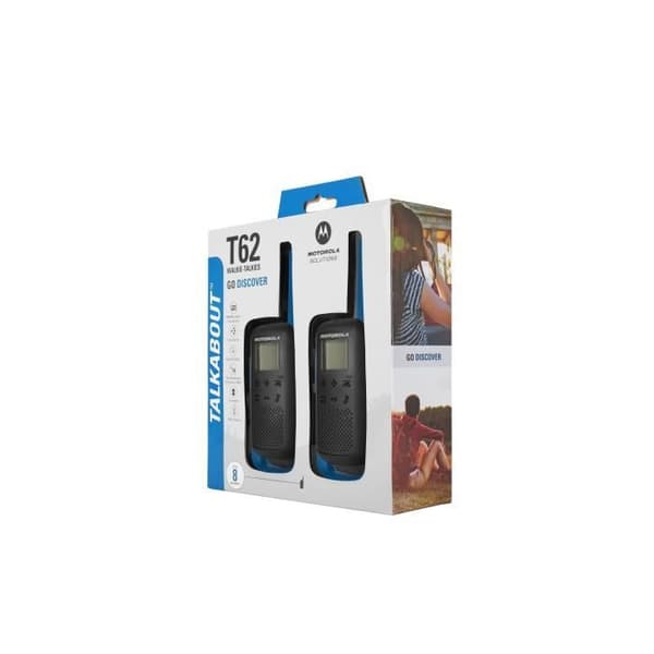 Walkie Talkie Radios MOTOROLA T62 PMR446 - Licensfri - Förenklad ihopkoppling - Blå