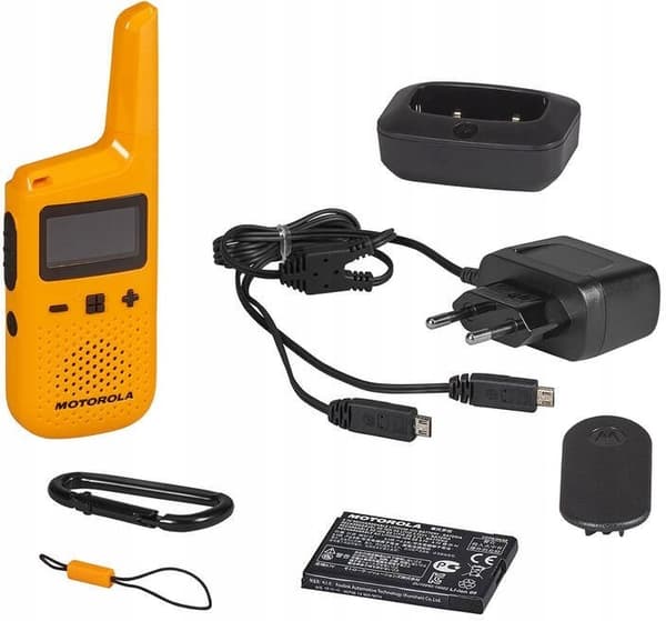 Motorola T72 walkie talkie 16 kanaler, gul