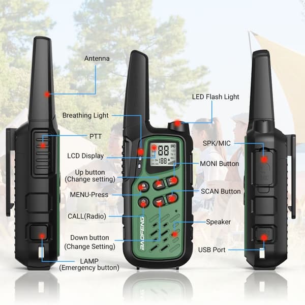 Walkie-Talkie Baofeng BF-T25E Grøn