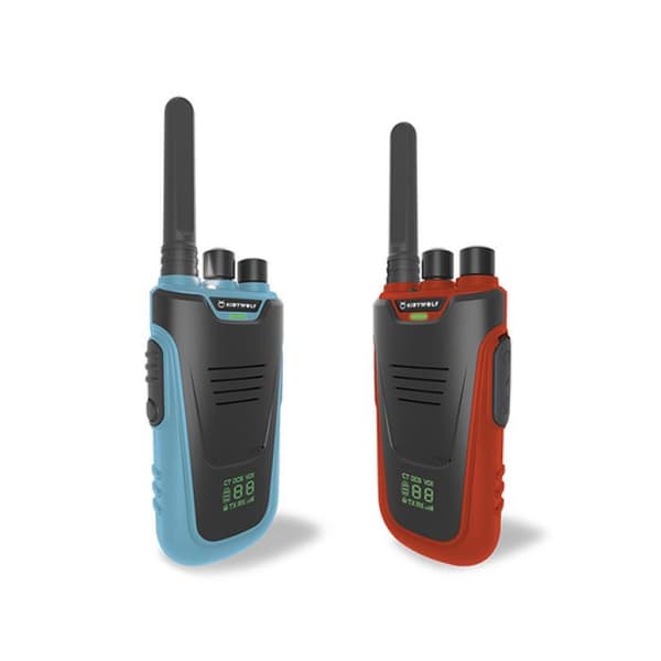 Kidywolf - Kidytalk par blå röda walkie talkies - NESPART Svart, Blå, Röd