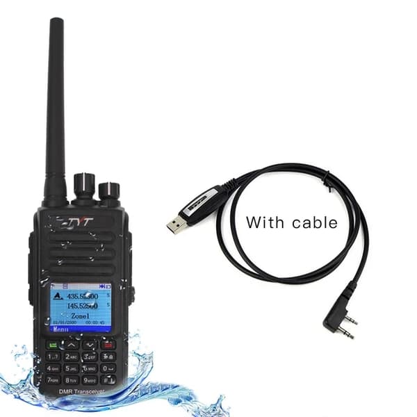 Walkie Talkie, DMR Digital, IP67 Vattentät, MD-UV390-GPS-USB