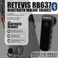 Miniatyrbild 3 av 6: Retevis RB637 Talkie-Walkie med Bluetooth Öronpropp, Tvåvägsradio, 2000mAh USB Återuppladdningsbar, Ficklampa, Handsfree