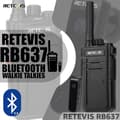 Miniatyrbild 2 av 6: Retevis RB637 Talkie-Walkie med Bluetooth Öronpropp, Tvåvägsradio, 2000mAh USB Återuppladdningsbar, Ficklampa, Handsfree