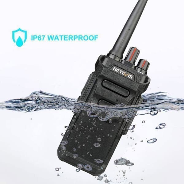 Retevis RT648 Talkie Walkie Professionell, Vattentät IP67, Licensfri PMR446 Uppladdningsbar, Robust Lång Räckvidd Tvåvägsradio