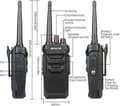 Miniatyrbild 5 av 6: Retevis RT648 Talkie Walkie Professionell, Vattentät IP67, Licensfri PMR446 Uppladdningsbar, Robust Lång Räckvidd Tvåvägsradio