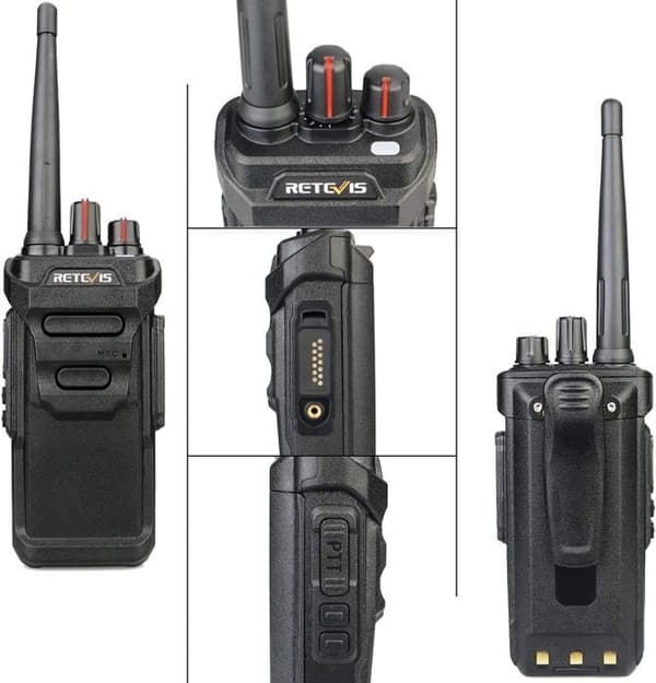 Retevis RT648 Talkie Walkie Professionell, Vattentät IP67, Licensfri PMR446 Uppladdningsbar, Robust Lång Räckvidd Tvåvägsradio