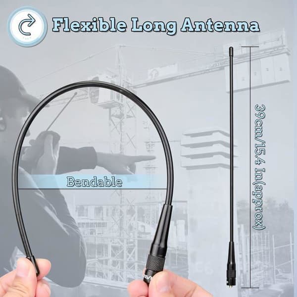 Retevis RHD771 Antenn SMA-F Dubbelband 144/430MHz VHF/UHF, Kompatibel med Baofeng UV-5R GT-5R, RT5R RA79 RT3S, Qansheng UVK5
