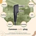 Miniatyrbild 3 av 6: Retevis Radio Öronpropp 2 Pin Rör Acoustisk Dold Hörlur Övervakning med Spole För BAOFENG JUCJET RT24 RT27 RT619 RT5R