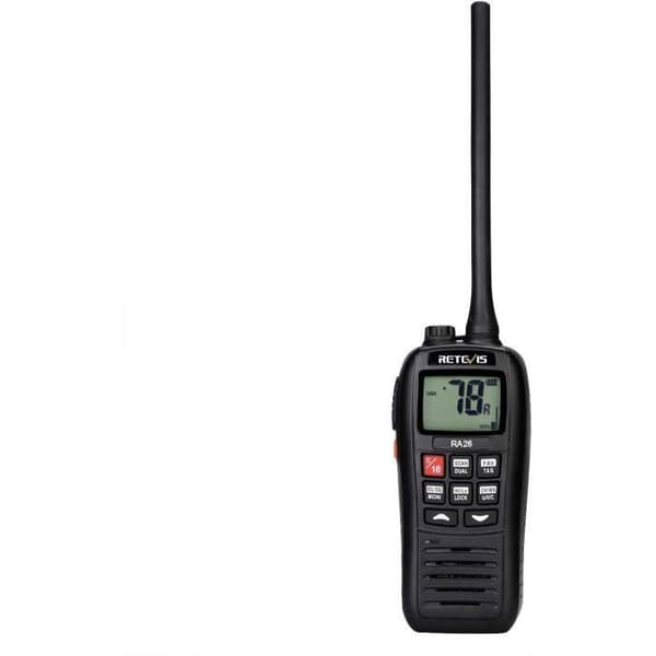 Retevis RA26 VHF Marin Radio, IP67 Vattentålig, 1500mAh, Övervakningsscanning, Dubbel/Tri Vakt, USB Laddning, Både vägbaserad Marin Radio