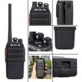 Miniatyrbild 3 av 4: Retevis RT24 Walkie Talkies 16 kanaler CTCSS/DCS Squelch VOX Walkie Talkies Vattentät europeisk laddare högtalare (svart, 2 par)