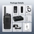 Miniatyrbild 6 av 6: Retevis RT668 Walkie Talkie, med 6-vägs laddare, hörlurar, uppladdningsbar Walkie Talkie 1200 mAh, VOX, för Skola, Säkerhet (6 st)