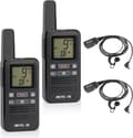 Miniatyrbild 1 av 6: Retevis RB667 Talkie Walkie Mini, PMR446 1600mAh USB-C, LCD-skärm, Gruppanrop VOX med hörlurar för vandring, camping (2 st)