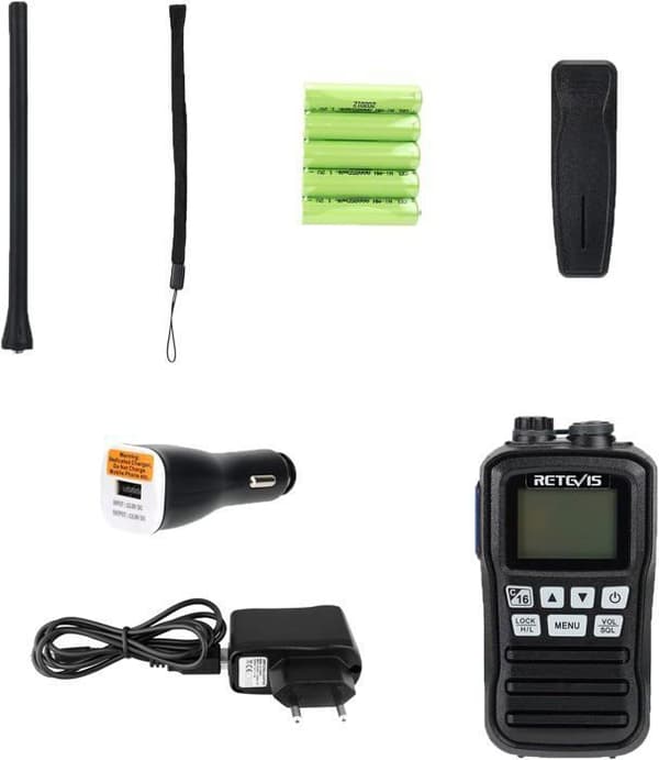 Retevis RM01 Marinradio, IP67 Vattentålig VHF Walkie Talkie, Vibration, Flytande 88 Kanaler, Bärbar, för Kajak Fiskebåt