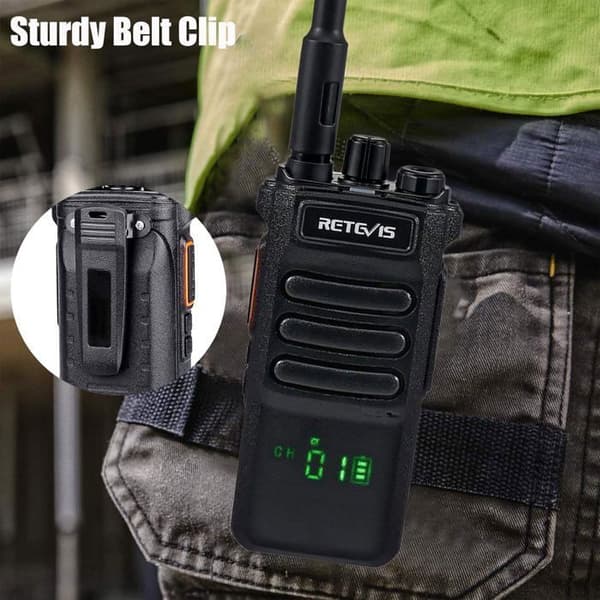 Retevis RT86 Talkie Walkie Professionell, Talkie Walkie Lång Räckvidd med Mikrofon Högtalare, 2600mAh USB-laddning, för Logistik