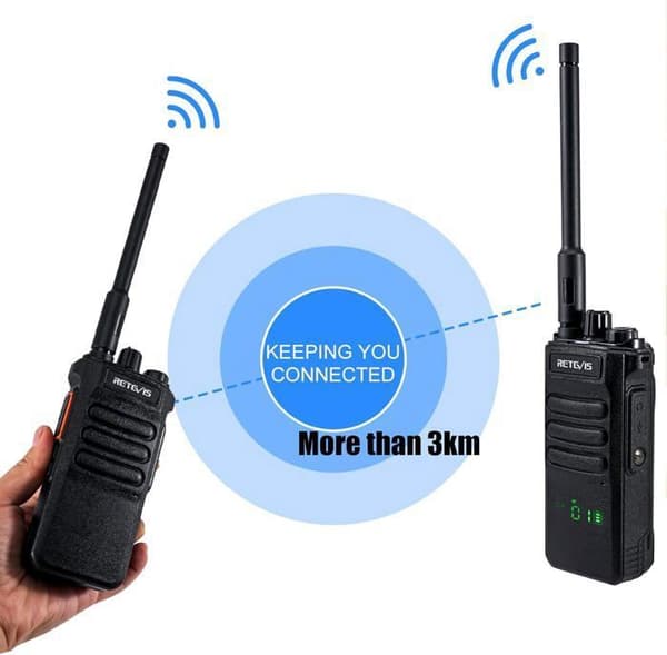 Retevis RT86 Talkie Walkie Professionell, Talkie Walkie Lång Räckvidd med Mikrofon Högtalare, 2600mAh USB-laddning, för Logistik