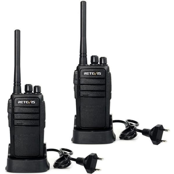 Retevis RT21 Uppladdningsbar Walkie Talkie, PMR446 16-kanals CTCSS/DCS Transceiver 1100mAh batteri Avtagbar antenn TOT
