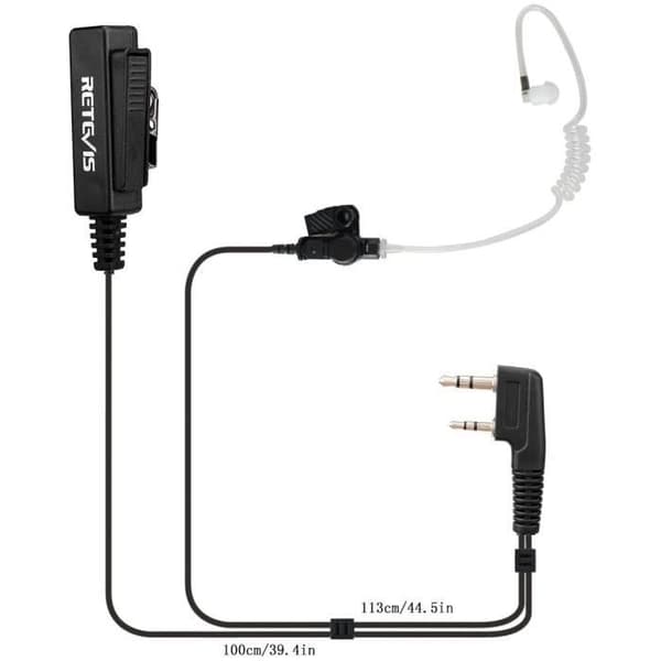 Retevis Walkie Talkie Headset kompatibelt RT24 RT27 RT622 RT5R Baofeng UV-5R BF-88E BF-888S Walkie Talkie (1 st)