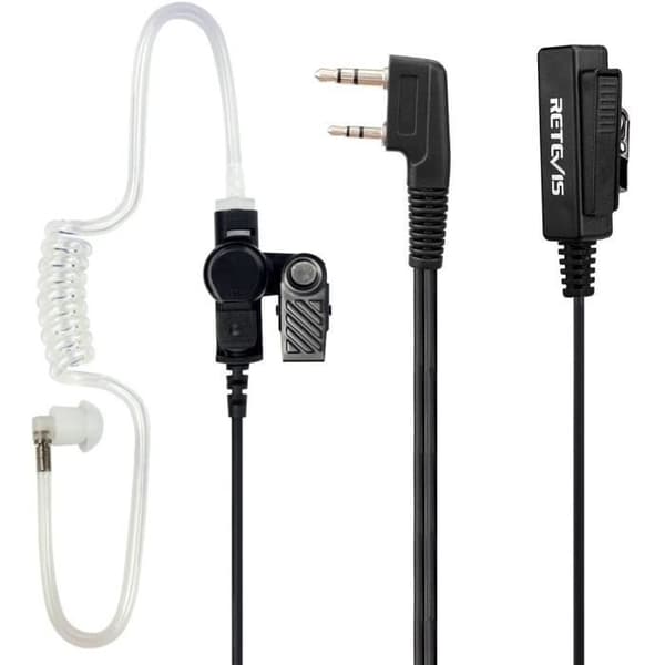 Retevis Walkie Talkie Headset kompatibelt RT24 RT27 RT622 RT5R Baofeng UV-5R BF-88E BF-888S Walkie Talkie (1 st)