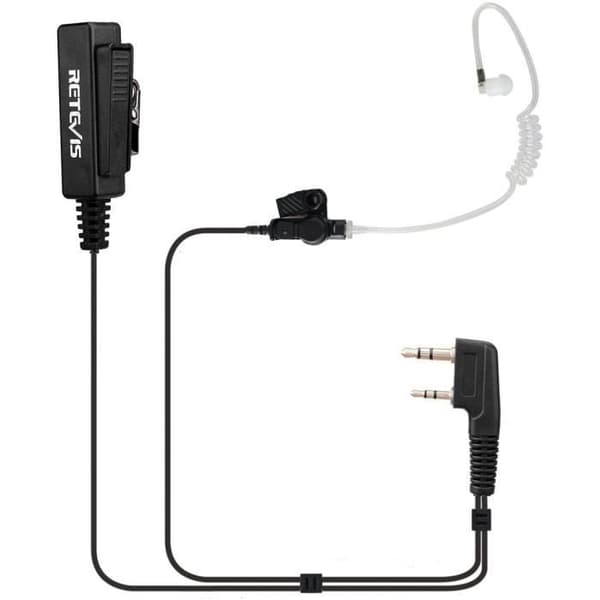Retevis Walkie Talkie Headset kompatibelt RT24 RT27 RT622 RT5R Baofeng UV-5R BF-88E BF-888S Walkie Talkie (1 st)