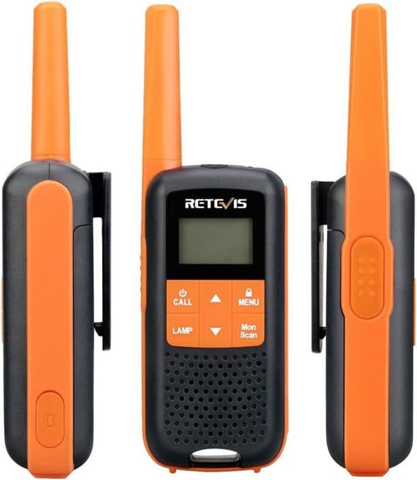 Retevis RT649 Talkie Walkie Lång Räckvidd, Uppladdningsbar PMR446 IP65 Vattentålig, talky walky med USB Bords Laddare för Camping Skidåkning