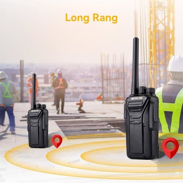 Retevis RT27 Professionell Walkie Talkie, Longdistanstalkande PMR446 utan licens, 16 kanaler VOX, Med öronsnäckor (10 st)
