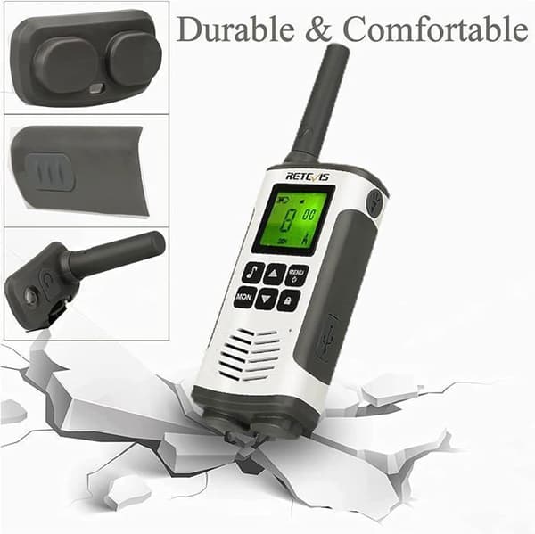 Retevis RT45 Walkie Talkie Lång Räckvidd, Uppladdningsbar USB PMR446 Professionell Walkie-Talkie, 16 Kanaler 121 Koder VOX LED, Camping