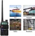 Miniatyrbild 5 av 6: Retevis RT5R Talkie Walkie, Dubbelband lång räckvidd, 128 kanaler VOX, LED, uppladdningsbar tvåvägsradio med FM för jakt