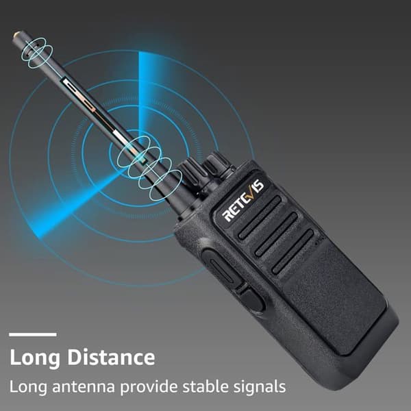 Retevis RT617 Talkie Walkie Lång Räckvidd, PMR446 Uppladdningsbar, VOX, Professionell med Hörsnäcka för Säkerhet, Logistik (10St)