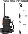 Miniatyrbild 4 av 6: Retevis RT24 Walkie Talkie Uppladdningsbar, Professionell med Hörsnäcka och Laddare, PMR446 utan Licens 16 Kanaler, för Camping (4 st)