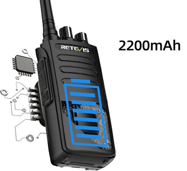 Retevis RT81 Talkie Walkie, IP67 Vattentålig DMR, 32 Kanaler Analog/Digital, 2200mAh Talkie Walkie Lång Distans för Industriellt bruk