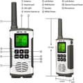 Miniatyrbild 5 av 6: Retevis RT45 Talkie Walkie Lång Räckvidd, utan Licens 16 Kanaler, PMR446, 121 VOX Koder, Uppladdningsbar USB, för Skola Familj (4 St)
