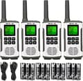 Miniatyrbild 1 av 6: Retevis RT45 Talkie Walkie Lång Räckvidd, utan Licens 16 Kanaler, PMR446, 121 VOX Koder, Uppladdningsbar USB, för Skola Familj (4 St)