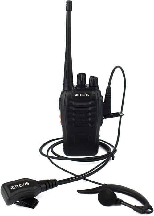 Retevis R111 Talkie Walkie Öronlur Typ G 2 Stift Volymjusterbar Hörlurar För RT24 RT27 RT21 Baofeng BF-888s (10 Stk)