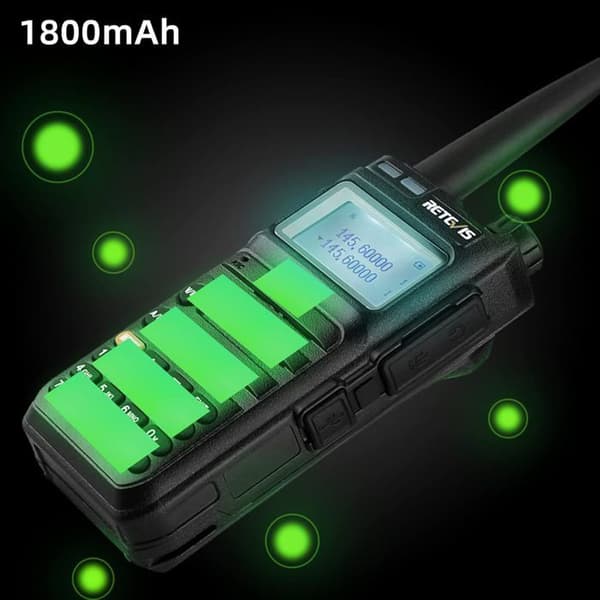 Retevis RA685 Talkie Walkie Professionell, Lång Räckvidd Two-Way Radio Dubbelband 5W, 1800mAh Bärbar Radio, För Jakt